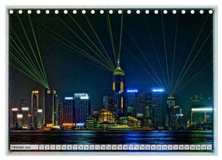 Produktbild: Hongkong, die pulsierende Metropole (Tischkalender 2026 DIN A5 quer), CALVENDO Monatskalender