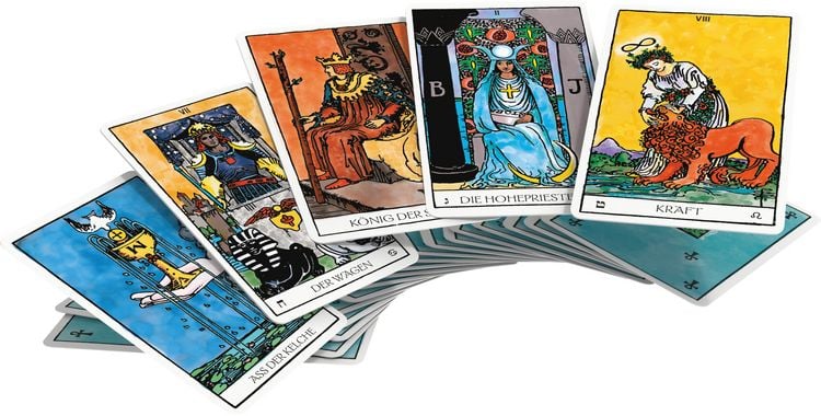 Produktbild: Das Weiser-Tarot - Tarot von A.E. Waite in den urspr&uuml;nglichen Aquarellfarben (78 Karten illustriert von Pamela Colman Smith mit Booklet)