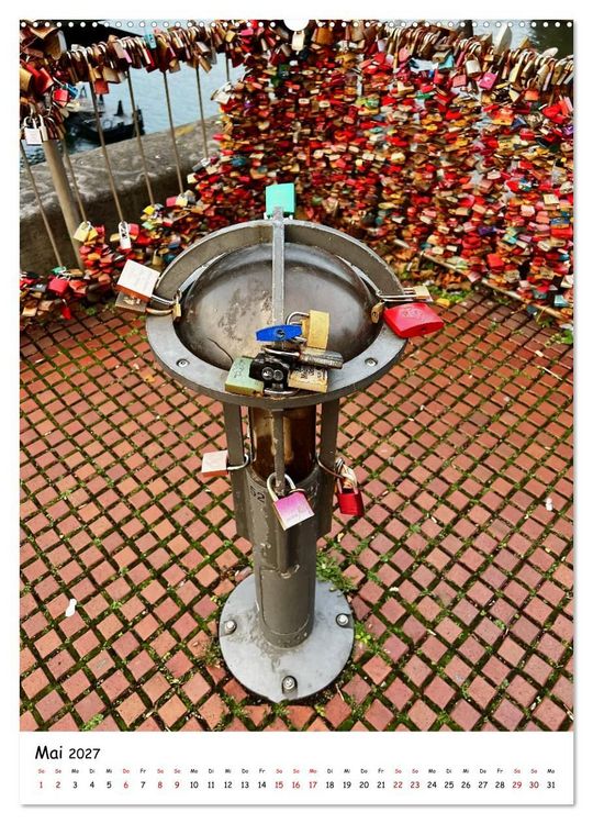 Produktbild: Unverg&auml;ngliche Liebe - Liebesschl&ouml;sser romantische Symbolik f&uuml;r die ewige Liebe (hochwertiger Premium Wandkalender 2027 DIN A2 hoch), Kunstdruck in Hochglanz