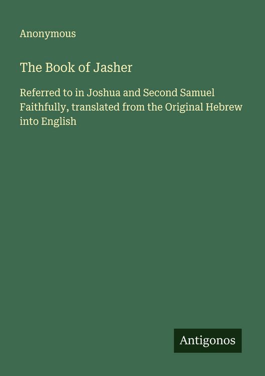 Produktbild: The Book of Jasher