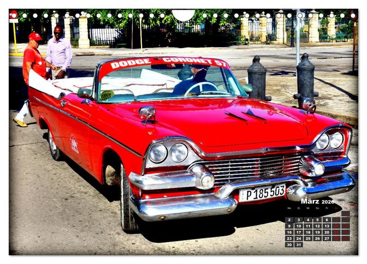 Produktbild: Dodge Coronet - Ein Traumcabrio in Kuba (Wandkalender 2026 DIN A4 quer), CALVENDO Monatskalender