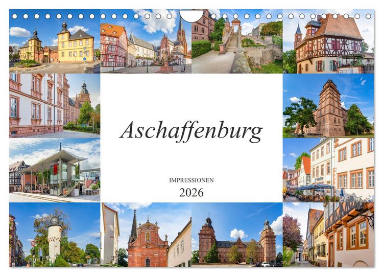 Produktbild: Aschaffenburg Impressionen (Wandkalender 2026 DIN A4 quer), CALVENDO Monatskalender
