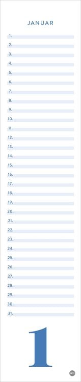 Produktbild: Geburtstagskalender neutral Langplaner mini