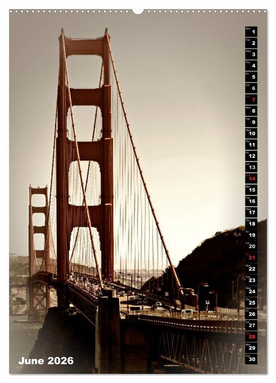 Produktbild: Lovely Town SAN FRANCISCO (High Quality Premium Wall Calendar 2026 DIN A2 portrait),CALVENDO 12 Month Wall Calendar