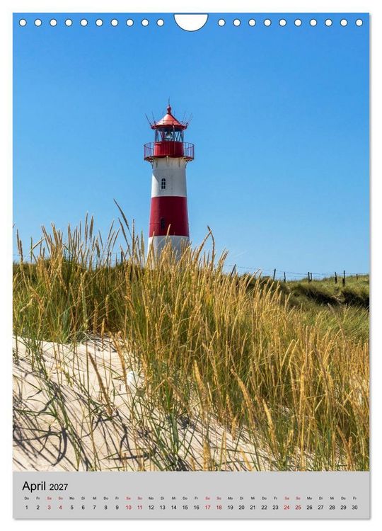 Produktbild: Leuchtt&uuml;rme an der Nordsee (Wandkalender 2027 DIN A4 hoch), CALVENDO Monatskalender