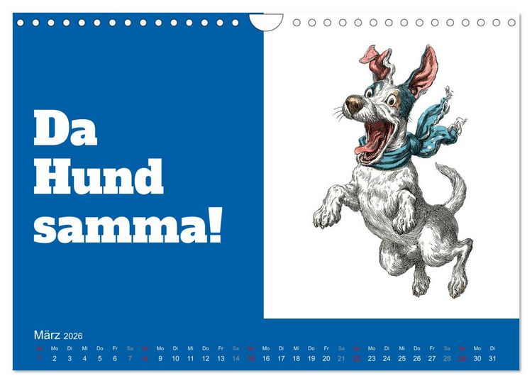 Produktbild: Gria&szlig; Eich! Bayern Kalender mit Dialekt und Mundart (Wandkalender 2026 DIN A4 quer), CALVENDO Monatskalender