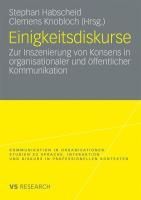 Produktbild: Einigkeitsdiskurse