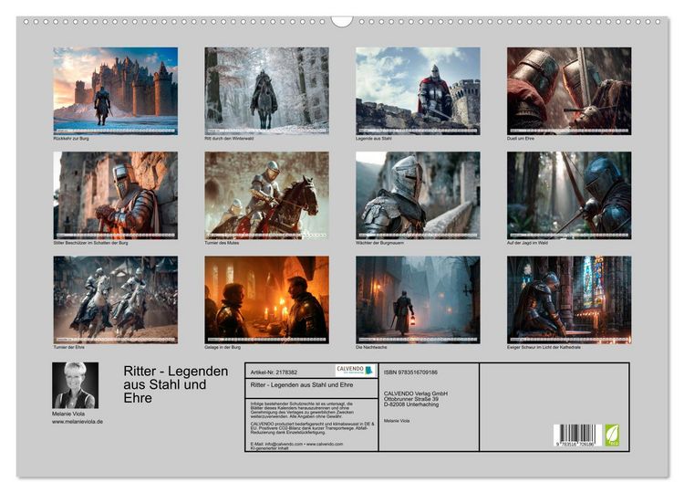 Produktbild: Ritter - Legenden aus Stahl und Ehre (Wandkalender 2026 DIN A2 quer), CALVENDO Monatskalender