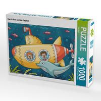 Produktbild: CALVENDO Puzzle Das U-Boot und der Delphin | 1000 Teile Lege-Gr&ouml;&szlig;e 64x48cm Foto-Puzzle f&uuml;r gl&uuml;ckliche Stunden
