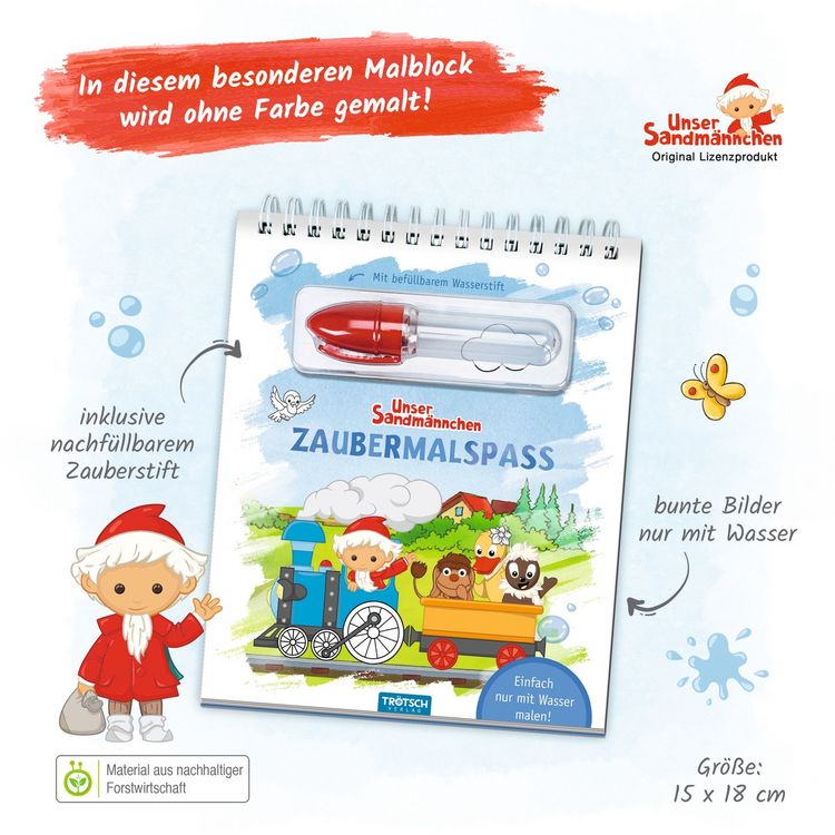 Produktbild: Tr&ouml;tsch Unser Sandm&auml;nnchen Zaubermalspa&szlig; mit Wasserstift