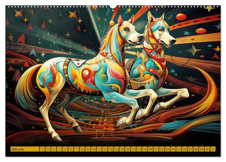 Produktbild: Zirkus Witzig und skurril (Wandkalender 2026 DIN A2 quer), CALVENDO Monatskalender