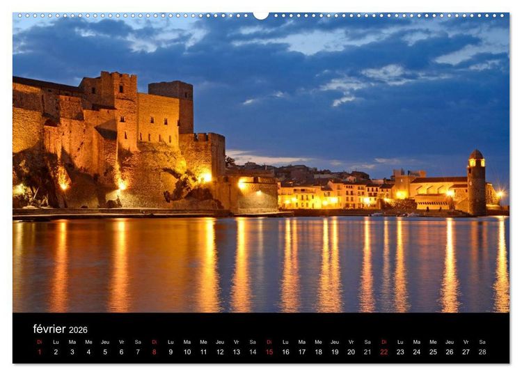 Produktbild: Le port de Collioure (Calendrier mural 2026 DIN A2 vertical) calendrier de bureau