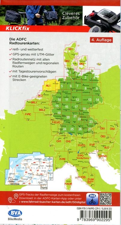 Produktbild: BVA ADFC Radtourenkarte Niederlande Nord, mit Knotenpunkten 1:150.000