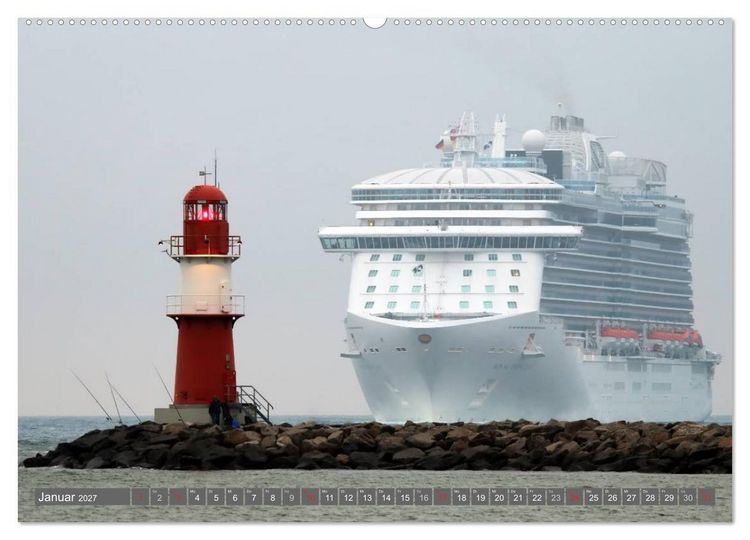 Produktbild: Kreuzfahrt Warnem&uuml;nde (Wandkalender 2027 DIN A2 quer), CALVENDO Monatskalender