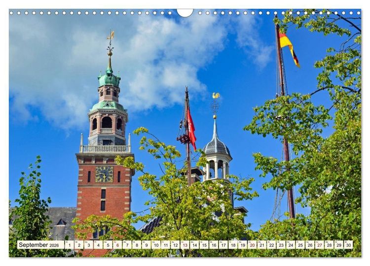 Produktbild: Charmante Stadt - LEER (Wandkalender 2026 DIN A3 quer), CALVENDO Monatskalender