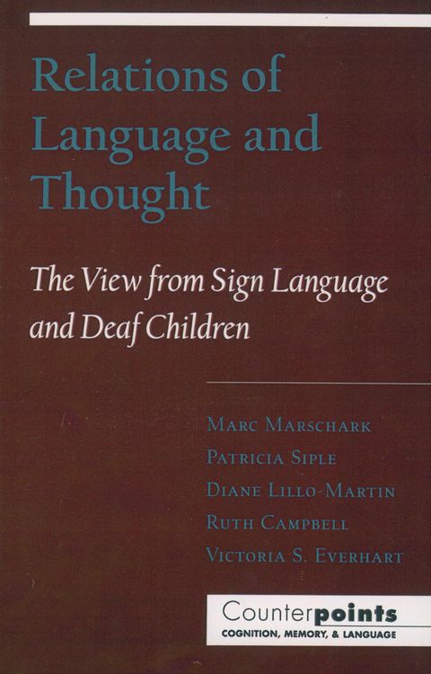 Produktbild: Relations of Language and Thought