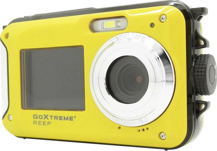 Produktbild: GoXtreme Reef Yellow Digitalkamera 24 Megapixel  Gelb  Full HD Video, Wasserdicht bis 3 m, Unterwasserkamera, Sto&szlig;fest, mit eingebautem Blitz