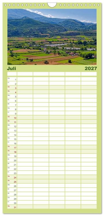 Produktbild: Familienplaner 2027 - Albanien. Eine Entdeckungsreise. mit 5 Spalten (Wandkalender, 21 x 45 cm) CALVENDO