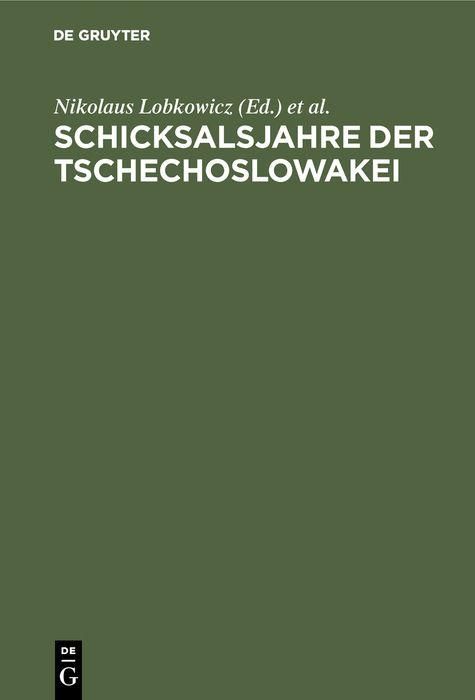 Produktbild: Schicksalsjahre der Tschechoslowakei