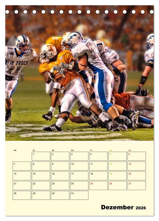 Produktbild: American Football, Team-Arbeit (Tischkalender 2026 DIN A5 hoch), CALVENDO Monatskalender