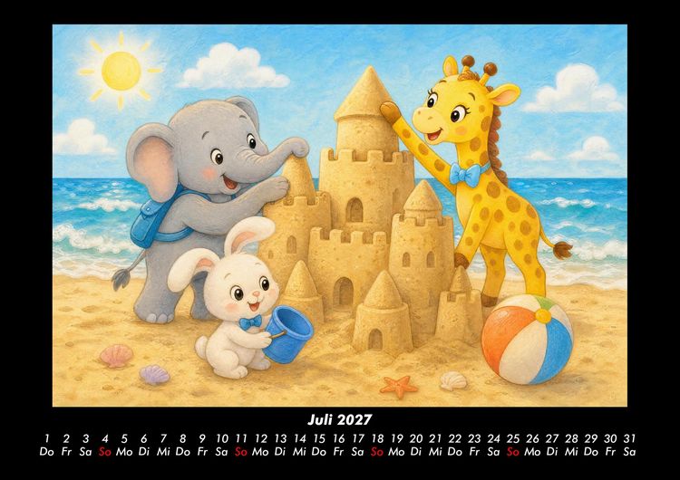 Produktbild: Sandburgen am Strand 2027 Fotokalender DIN A3
