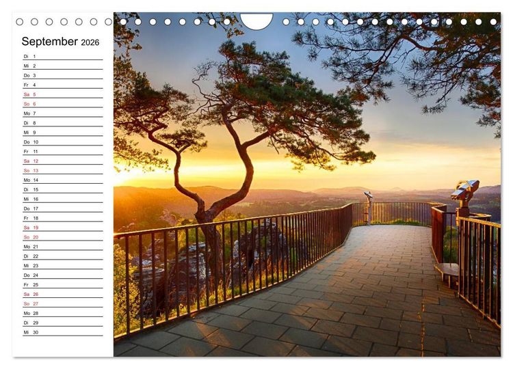 Produktbild: S&auml;chsische Schweiz &ndash; Impressionen (Wandkalender 2026 DIN A4 quer), CALVENDO Monatskalender