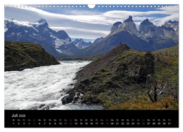 Produktbild: Im Nationalpark Torres del Paine (Chile) (Wandkalender 2026 DIN A3 quer), CALVENDO Monatskalender