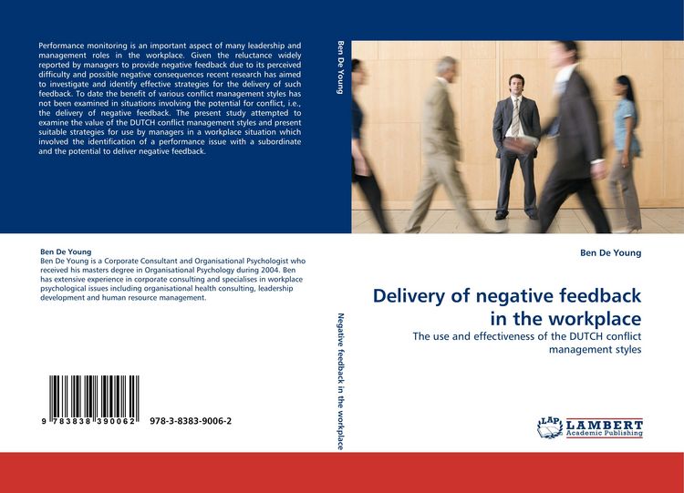 Produktbild: Delivery of negative feedback in the workplace