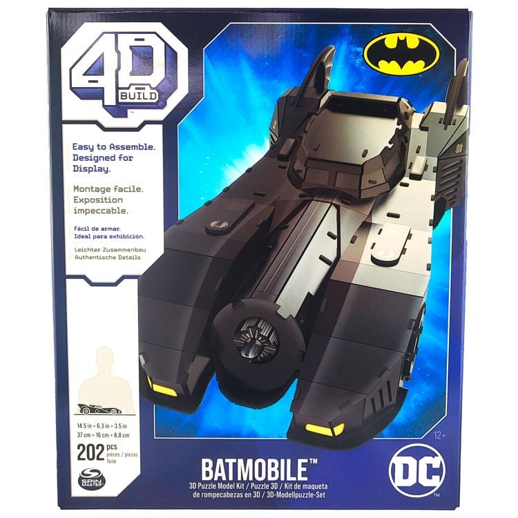 Produktbild: 4D Build - Batmobile - detailreicher 3D-Modellbausatz aus hochwertigem Karton, 202 Teile, f&uuml;r Batman Fans ab 12 Jahren