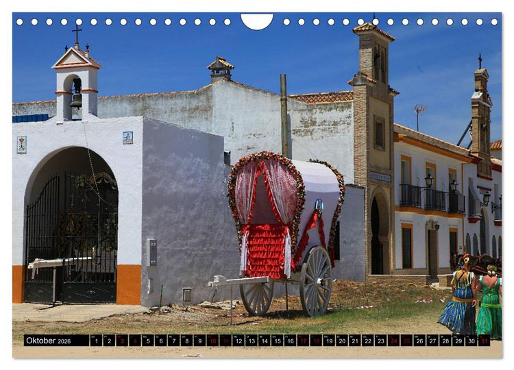 Produktbild: El Rocio - Andalusiens faszinierende Wallfahrt (Wandkalender 2026 DIN A4 quer), CALVENDO Monatskalender