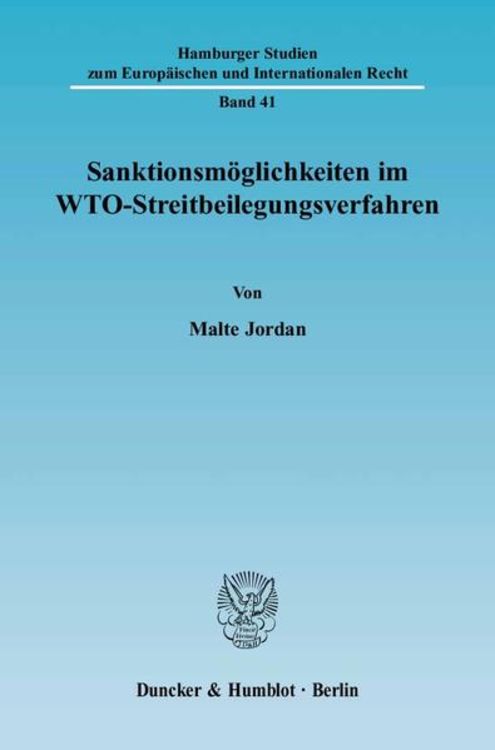 Produktbild: Sanktionsm&ouml;glichkeiten im WTO-Streitbeilegungsverfahren.
