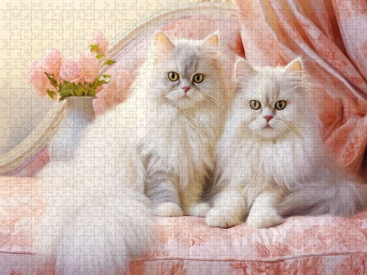 Produktbild: CALVENDO Puzzle Katzen im Pastell-Stil | 2000 Teile Lege-Gr&ouml;&szlig;e 90x67cm Foto-Puzzle f&uuml;r gl&uuml;ckliche Stunden