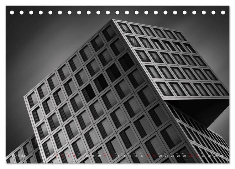Produktbild: Monochrome Architektur (Tischkalender 2026 DIN A5 quer), CALVENDO Monatskalender