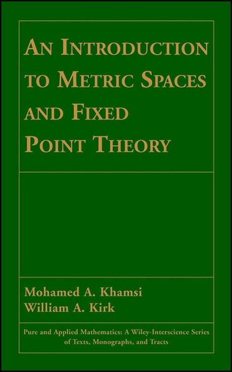 Produktbild: An Introduction to Metric Spaces and Fixed Point Theory