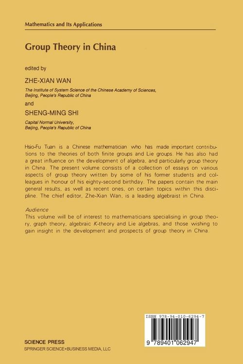 Produktbild: Group Theory in China