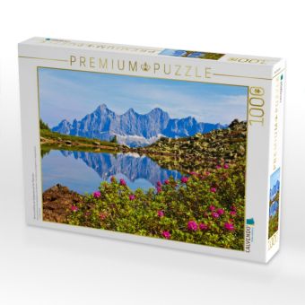 Produktbild: CALVENDO Puzzle Almrauschbl&uuml;te am Spiegelsee auf der Reiteralm | 1000 Teile Lege-Gr&ouml;&szlig;e 64x48cm Foto-Puzzle f&uuml;r gl&uuml;ckliche Stunden