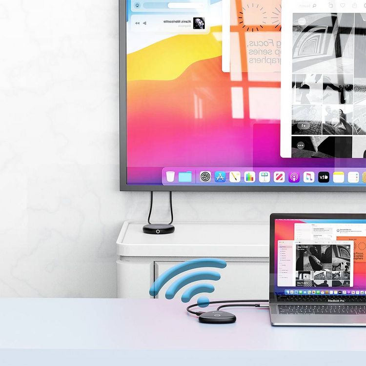 Produktbild: Verbatim WDA-02 "Share My Screen" USB-C&reg; / HDMI Adapter [1x USB-C&reg; - 1x HDMI&reg;] Schwarz, Grau 15 cm