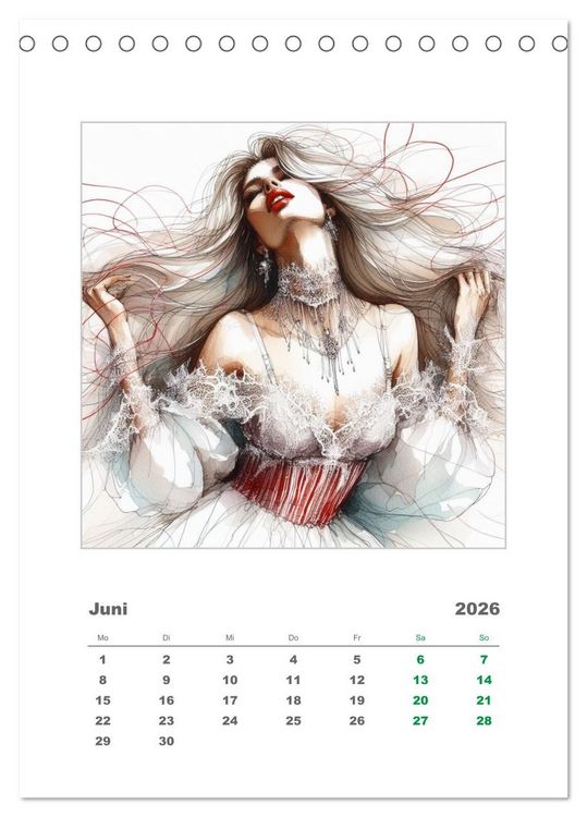 Produktbild: Im Rhythmus der Leidenschaft (Tischkalender 2026 DIN A5 hoch), CALVENDO Monatskalender