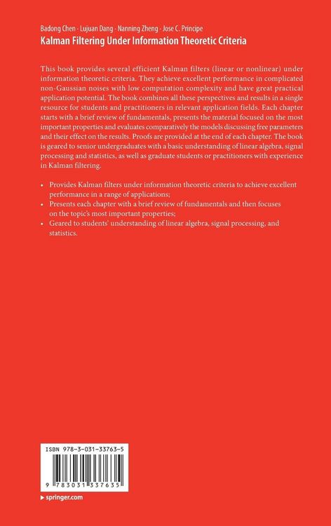Produktbild: Kalman Filtering Under Information Theoretic Criteria