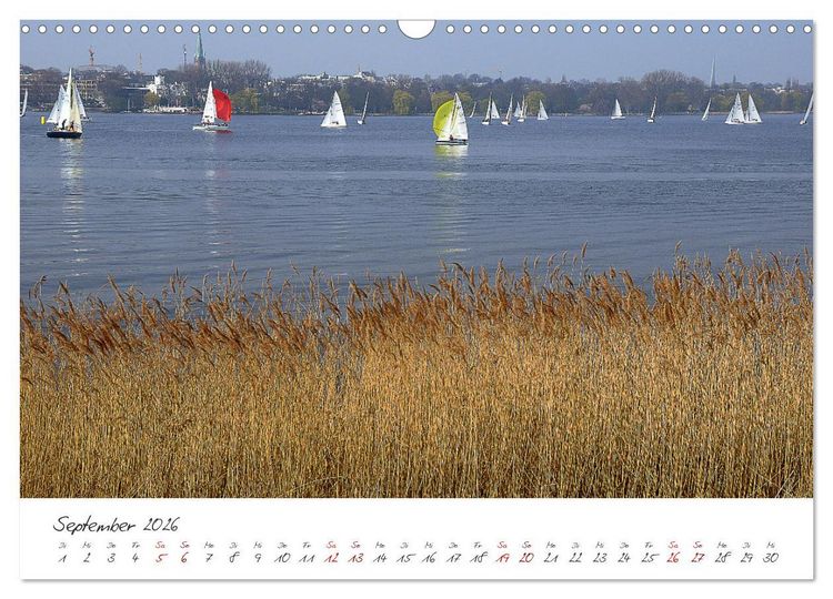 Produktbild: Alsteransichten in Hamburg (Wandkalender 2026 DIN A3 quer), CALVENDO Monatskalender