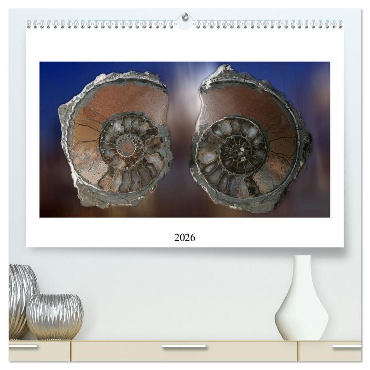 Produktbild: Versteinerte Welt (hochwertiger Premium Wandkalender 2026 DIN A2 quer), Kunstdruck in Hochglanz