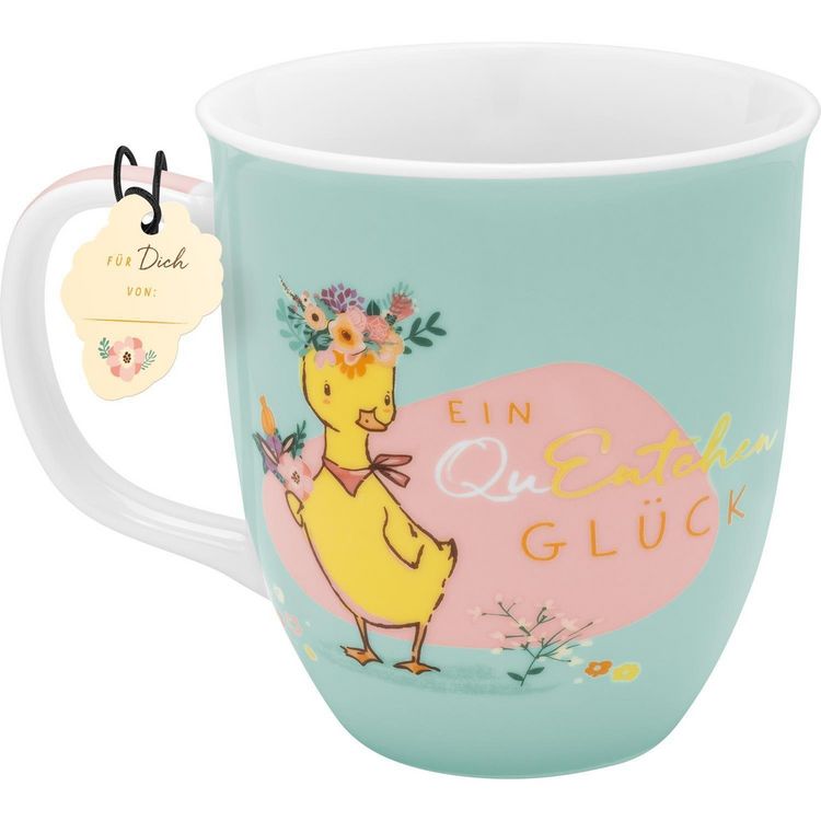 H:)PPY life Tasse 47925 mit Motivdruck Ich wurde positiv auf müde
