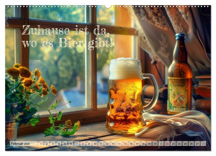 Produktbild: Ich brauch mehr Vitamin Bier (Wandkalender 2026 DIN A2 quer), CALVENDO Monatskalender