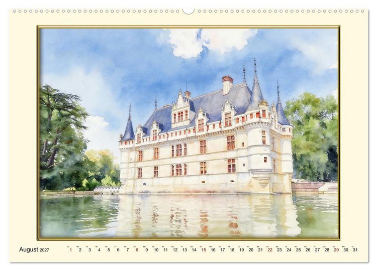 Produktbild: M&auml;rchenschl&ouml;sser an der Loire (hochwertiger Premium Wandkalender 2027 DIN A2 quer), Kunstdruck in Hochglanz