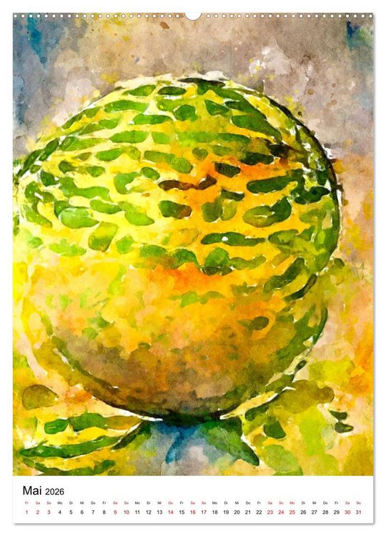 Produktbild: Bitte Vegetarisch! - Beliebtes Obst und Gem&uuml;se in Aquarell (Wandkalender 2026 DIN A2 hoch), CALVENDO Monatskalender