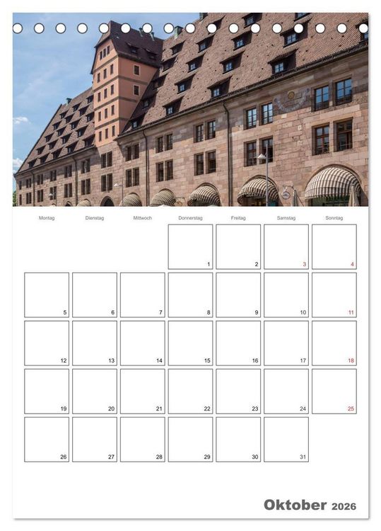 Produktbild: N&Uuml;RNBERG Bezauberndes Altstadtherz / Terminplaner (Tischkalender 2026 DIN A5 hoch), CALVENDO Monatskalender