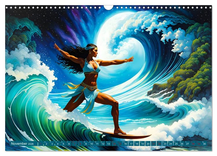 Produktbild: Die Wellenbezwinger (Wandkalender 2026 DIN A3 quer), CALVENDO Monatskalender
