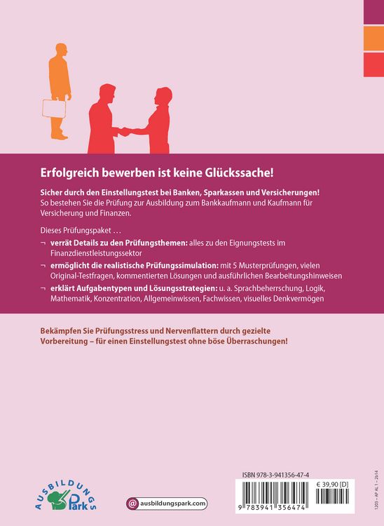 Produktbild: Der Einstellungstest / Eignungstest zur Ausbildung zum Bankkaufmann und Kaufmann f&uuml;r Versicherungen und Finanzen