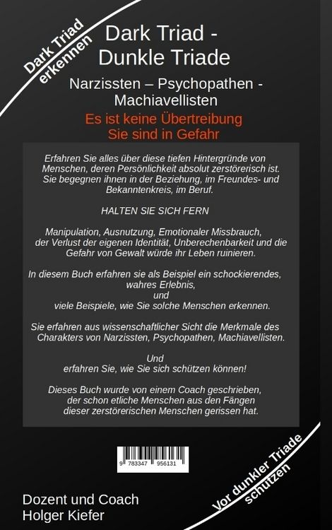 Produktbild: Dark Triad - Dunkle Triade Narzissten &ndash; Psychopathen &ndash; Machiavellisten