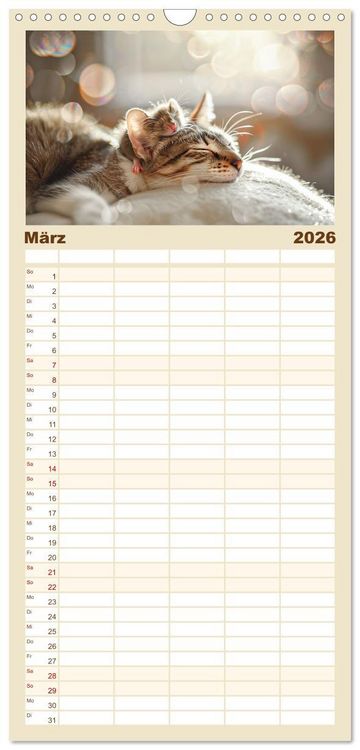 Produktbild: Familienplaner 2026 - Einfach mal abh&auml;ngen mit 5 Spalten (Wandkalender, 21 x 45 cm) CALVENDO
